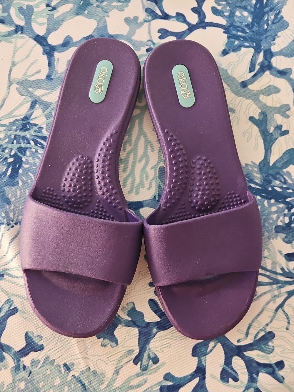 OKA b. Purple Slide Sandals for Women